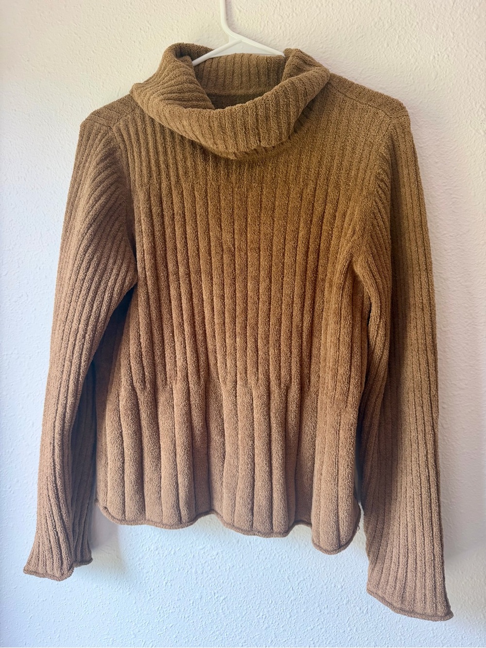 Vintage J Jill Ribbed Cowl Neck Sweater - Camel